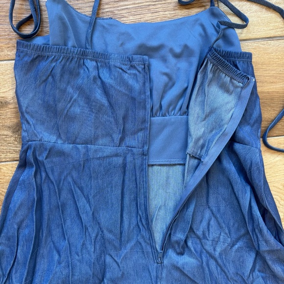 Blue Ruched Mini Dress - Picture 5 of 5
